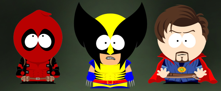 South Park Marvel Superehelden Kostüme